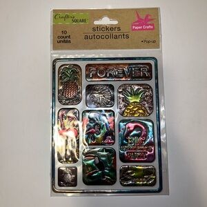 Crafter's Square Tropical Pop-Up Stickers - Multicolor Set
